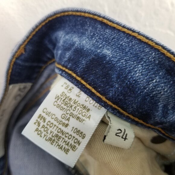 Rag & Bone THE DRE Skinny Jeans Blue Size 24 - Picture 10 of 10